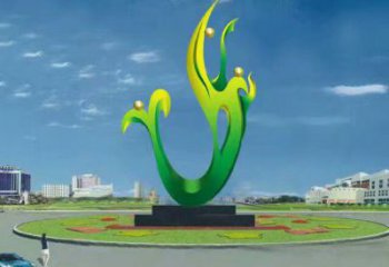 園林果樹雕塑廠家 創(chuàng)意公園小品 中式不銹鋼果樹雕塑廠