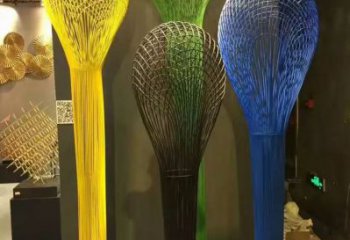 鏤空麥克風(fēng)雕塑廠家 公園園林小品 住宅小區(qū)不銹鋼麥克風(fēng)雕塑廠