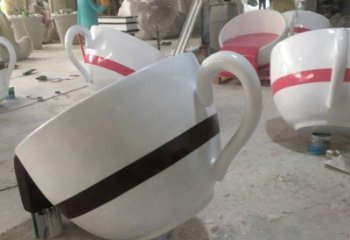 房地產(chǎn)咖啡杯雕塑廠家 彩繪公園擺件 大型咖啡杯雕塑價格