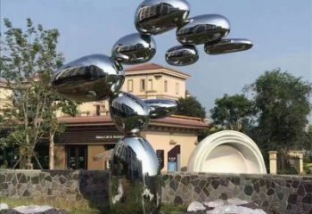 現代景觀石雕塑廠家 大型別墅區擺件 歐式不銹鋼景觀石雕塑廠