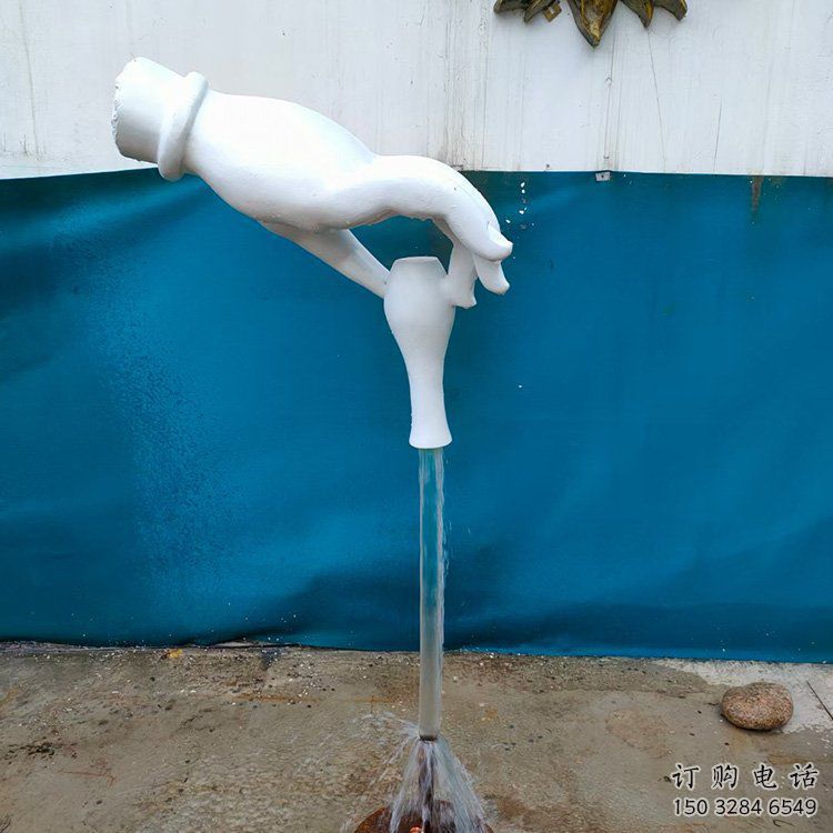 現代水龍頭雕塑廠家 大型別墅區擺件 創意水龍頭雕塑廠