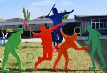 中式乒乓球拍雕塑廠家 公園小品 不銹鋼乒乓球拍雕塑廠