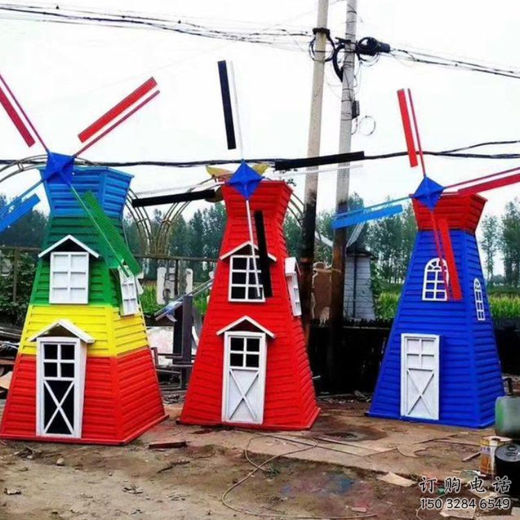 仿真大風(fēng)車雕塑廠家 現(xiàn)代擺件 幾何大風(fēng)車雕塑價格