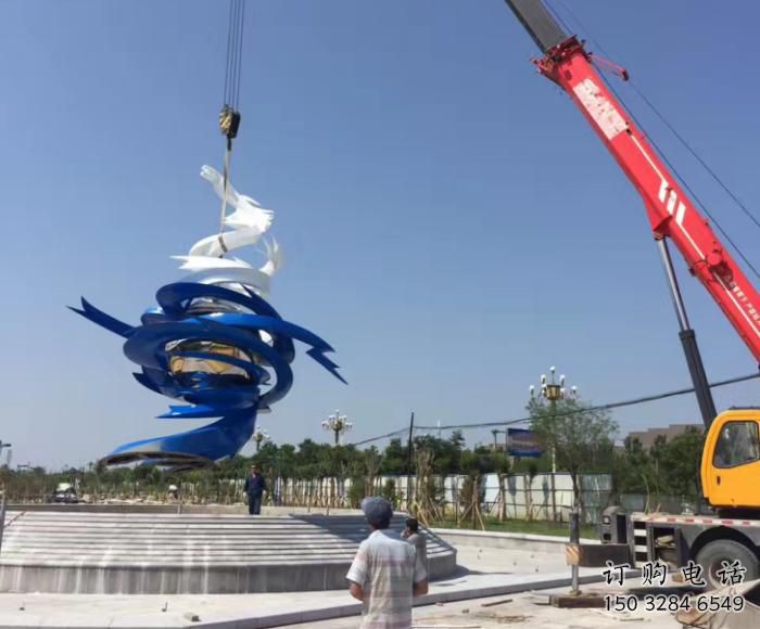 噴漆龍卷風(fēng)雕塑廠家 中式村口小品 大型不銹鋼龍卷風(fēng)雕塑廠