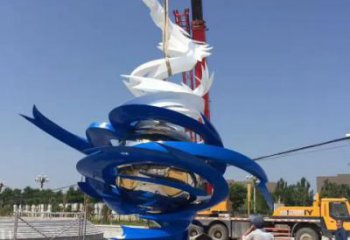 烤漆龍卷風雕塑廠家 公園小品 戶外不銹鋼龍卷風雕塑廠