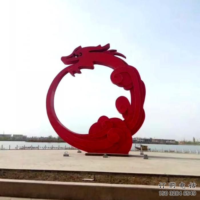 烤漆龍頭雕塑廠家 歐式小品 戶外不銹鋼龍頭雕塑廠