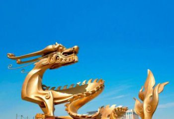 幾何龍頭雕塑廠家 廣場小品 烤漆不銹鋼龍頭雕塑定制