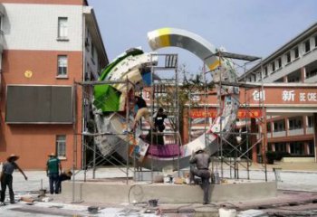 大型彩虹雕塑廠家 鍛造小品 現(xiàn)代不銹鋼彩虹雕塑生產(chǎn)