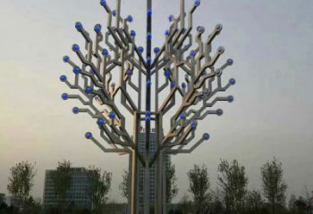 異形白樺樹雕塑廠家 現代公園小品 戶外不銹鋼白樺樹雕塑廠