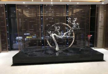 創意梅花雕塑廠家 現代歐式小品 公園不銹鋼梅花雕塑廠