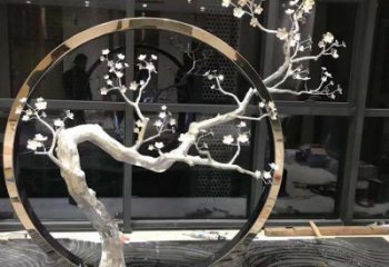 現(xiàn)代梅花雕塑廠家 大型別墅區(qū)擺件 戶外不銹鋼梅花雕塑生產(chǎn)