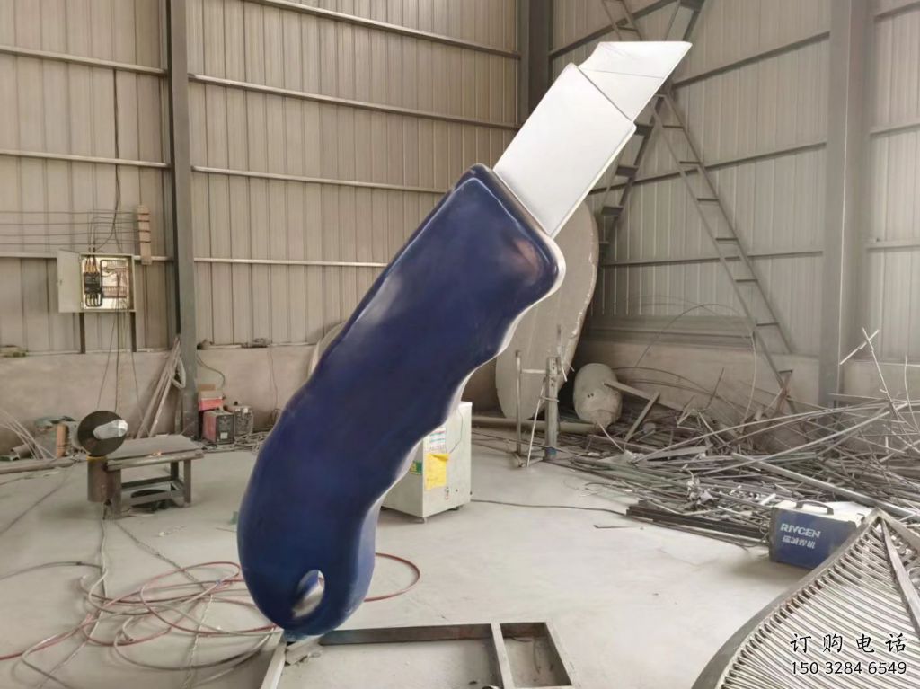 街頭剪刀雕塑廠家 大型別墅區擺件 創意不銹鋼剪刀雕塑廠