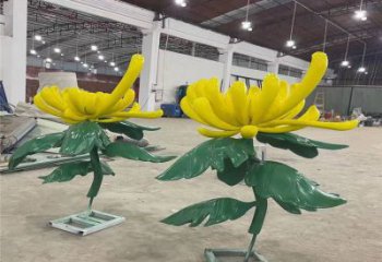 大型菊花雕塑廠家 鍛造小品 公園不銹鋼菊花雕塑廠