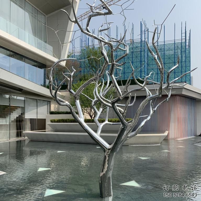 大型枯樹雕塑廠家 鍛造小品 庭院不銹鋼枯樹雕塑廠