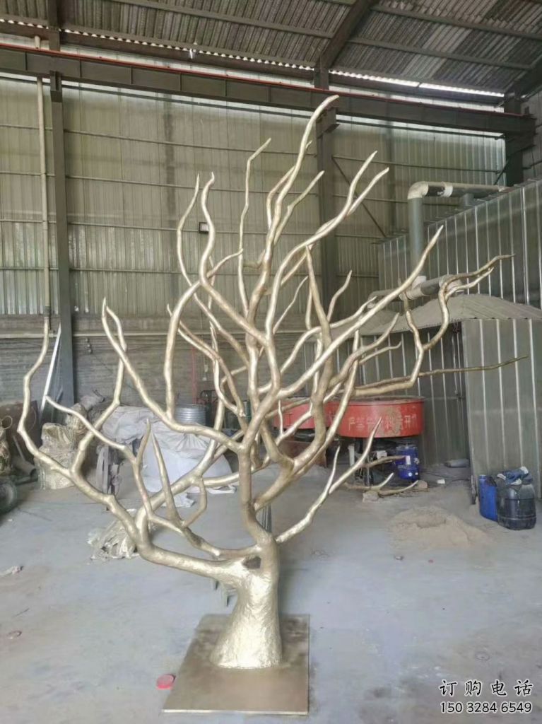 創意枯樹枝雕塑廠家  酒店小品 公園不銹鋼枯樹枝雕塑廠