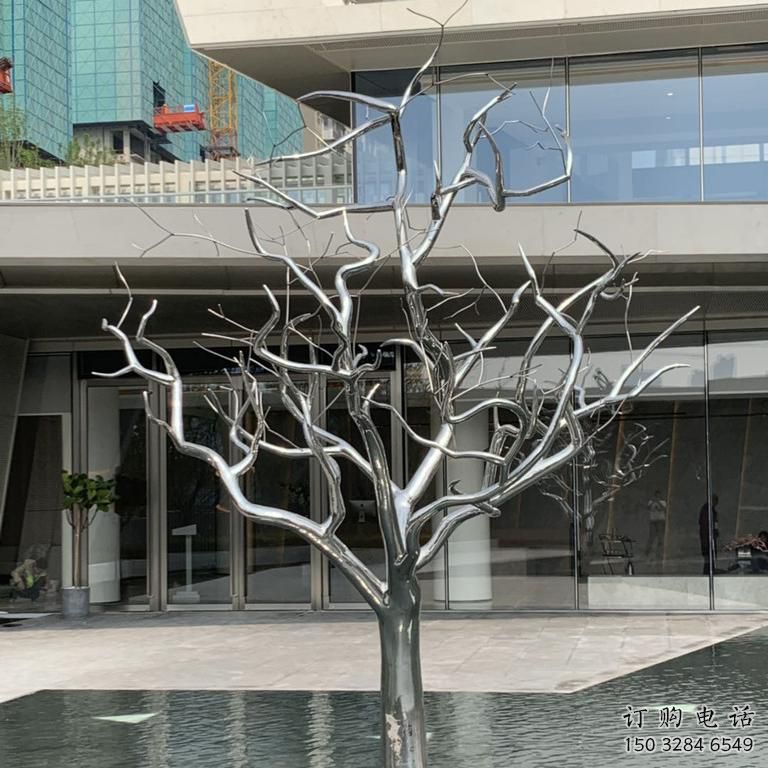 大型枯樹(shù)枝雕塑廠家 鍛造小品 醫(yī)戶(hù)外不銹鋼枯樹(shù)枝雕塑廠