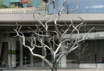 創意樹干雕塑廠家 現代酒店小品 戶外不銹鋼樹干雕塑廠
