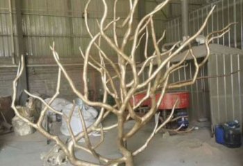 噴漆枯樹枝雕塑廠家 中式村口小品 草地不銹鋼枯樹枝雕塑廠