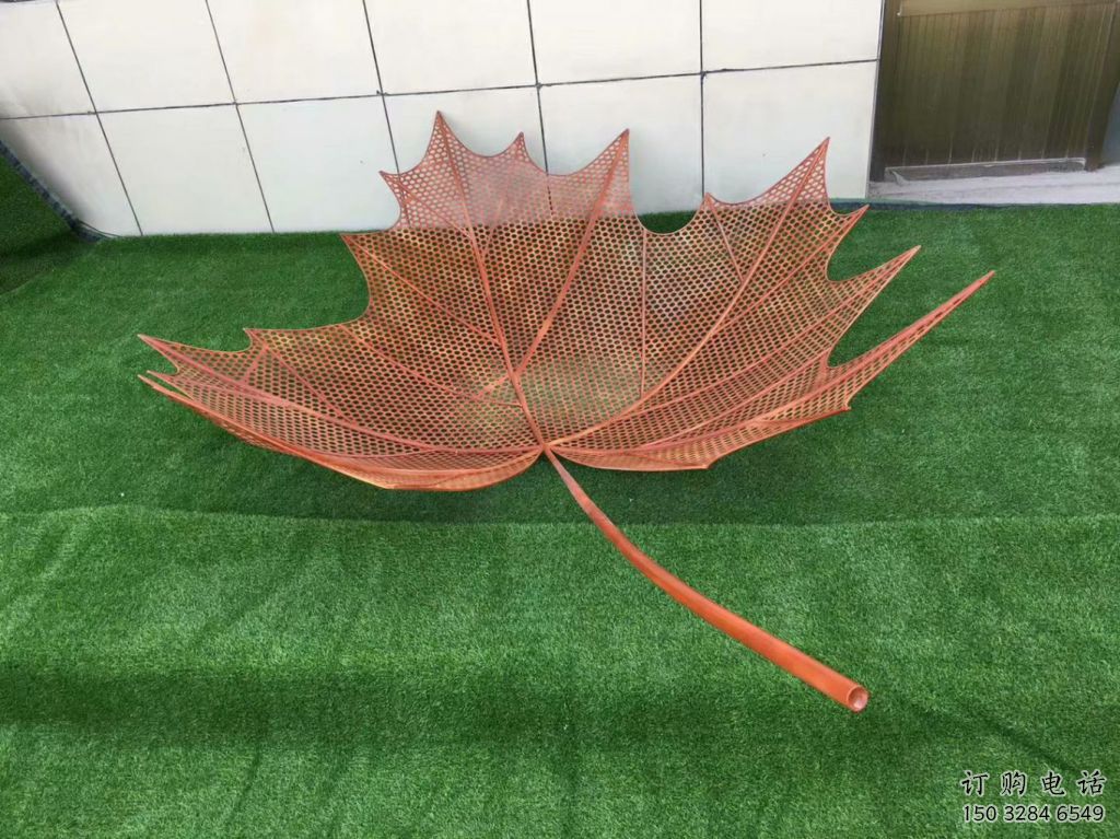 大型葉片雕塑廠家 鍛造小品 鏤空不銹鋼葉片雕塑廠