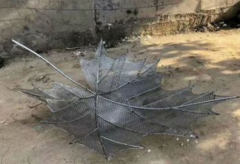 異形楓葉雕塑廠家 現代公園小品 戶外不銹鋼楓葉雕塑制作