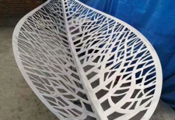 鏤空葉片雕塑廠家 抽象園林小品 戶外不銹鋼葉片雕塑廠
