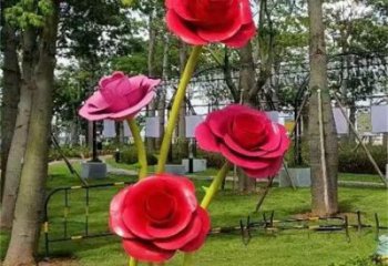 異形月季雕塑廠(chǎng)家 現(xiàn)代公園小品 廣場(chǎng)不銹鋼月季雕塑廠(chǎng)
