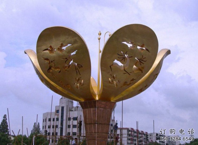 廣場花瓣雕塑廠家 公園小品 戶外不銹鋼花瓣雕塑廠