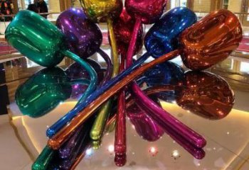 中式郁金香雕塑廠家 創意小品 游樂場不銹鋼郁金香雕塑廠