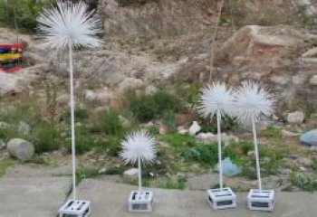 創意蒲公英雕塑廠家 現代小品 公園不銹鋼蒲公英雕塑廠