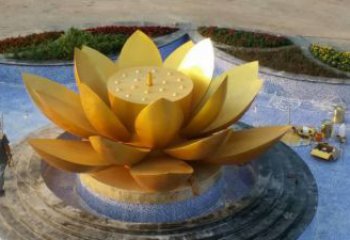 大型商場(chǎng)蓮花雕塑廠家 仿真擺件 烤漆不銹鋼蓮花雕塑廠