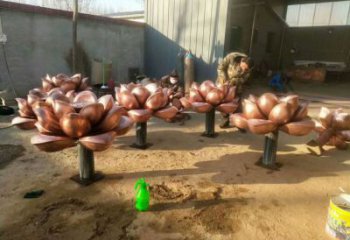 創(chuàng)意水蓮雕塑廠家 仿古小品 公園不銹鋼水蓮雕塑廠