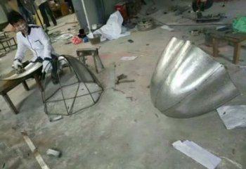 創意蓮藕雕塑廠家 現代小品 公園不銹鋼蓮藕雕塑廠