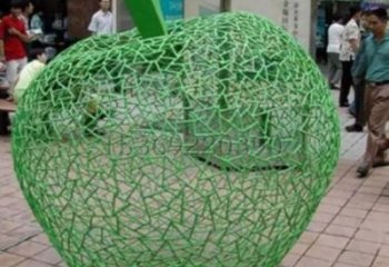 鏤空蘋果雕塑廠家 園林廣場小品 戶外不銹鋼蘋果雕塑廠