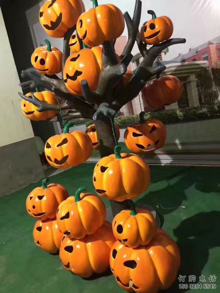 廣場南瓜雕塑廠家 仿真小品 彩繪不銹鋼南瓜雕塑廠
