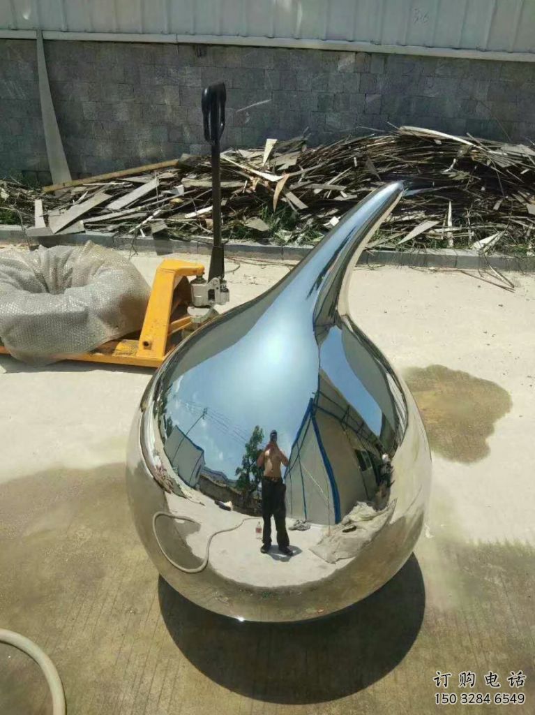 鏡面豆芽雕塑廠家 大型擺件 公園不銹鋼豆芽雕塑廠