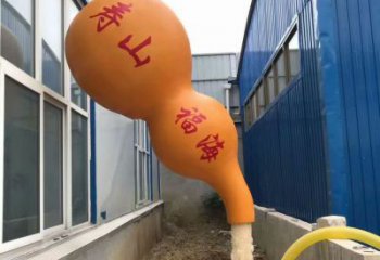 懸空葫蘆雕塑廠家 大型別墅區(qū)小品 戶外不銹鋼葫蘆雕塑廠