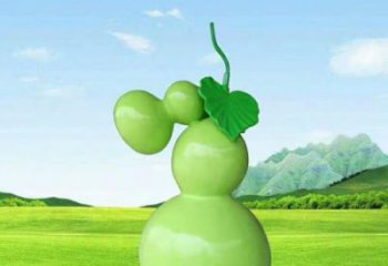 中式葫蘆雕塑廠家 仿真彩繪小品 大型不銹鋼葫蘆雕塑制作