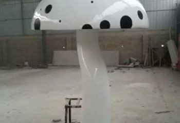 創(chuàng)意蘑菇雕塑廠家 仿真彩繪小品 公園不銹鋼蘑菇雕塑廠