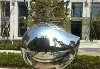 現(xiàn)代豆芽雕塑廠家 大型別墅區(qū)擺件 抽象不銹鋼豆芽雕塑廠