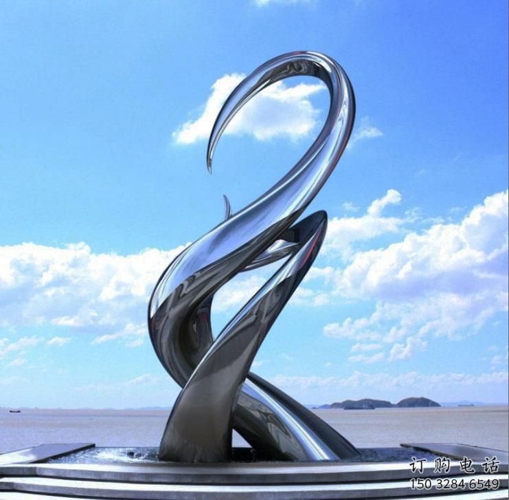 幾何豆芽雕塑廠家 創意小品 現代不銹鋼豆芽雕塑廠