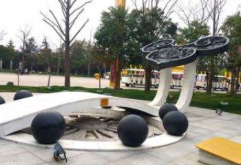 街道如意雕塑廠家 現代擺件 烤漆不銹鋼如意雕塑廠