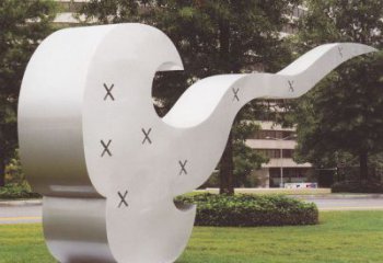 街頭如意雕塑廠家 大型別墅區擺件 創意不銹鋼如意雕塑定制