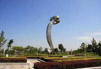 拉絲如意雕塑廠家 鏤空創(chuàng)意擺件 別墅區(qū)不銹鋼如意雕塑廠