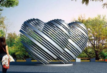 鏡面心形雕塑廠家 大型擺件 創(chuàng)意不銹鋼心形雕塑廠