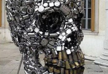 戶外骷髏雕塑廠家 噴漆小品 創意不銹鋼骷髏雕塑價格