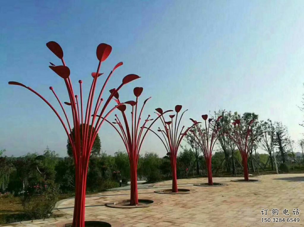 幾何大樹(shù)雕塑廠家 公園小品 廣場(chǎng)不銹鋼大樹(shù)雕塑廠