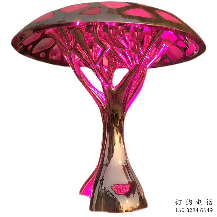 幾何樹冠雕塑廠家 發光小品 現代不銹鋼樹冠雕塑價格