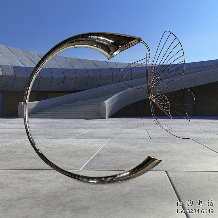 房地產喇叭花雕塑廠家 戶外擺件 鍛造不銹鋼喇叭花雕塑廠