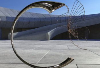 房地產(chǎn)喇叭花雕塑廠家 戶外擺件 鍛造不銹鋼喇叭花雕塑廠