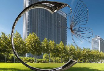 公園喇叭花雕塑廠家 戶外擺件 現(xiàn)代不銹鋼喇叭花雕塑廠